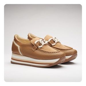 Softwaves CASSIE Cognac Platform Sneaker